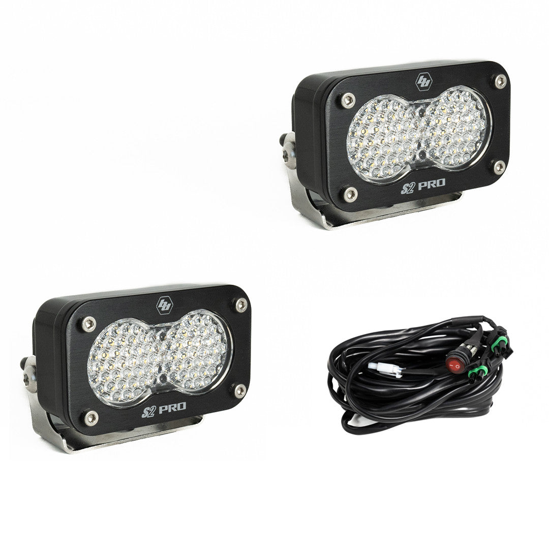 Baja Designs S2 Pro Black LED Auxiliary Light Pod Pair - Universal