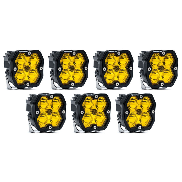 7 x Baja Designs Squadron 2.0 Sport Amber
