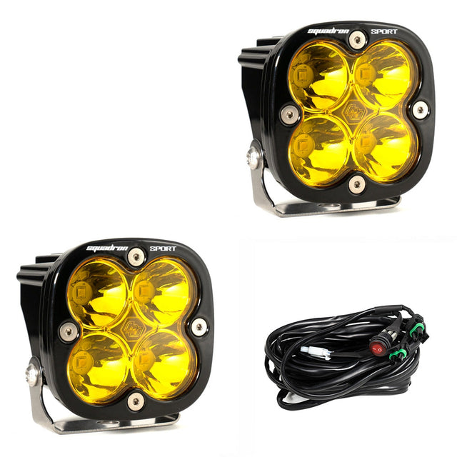 Baja Designs Squadron Sport Black LED Auxiliary Light Pod Pair - Universal