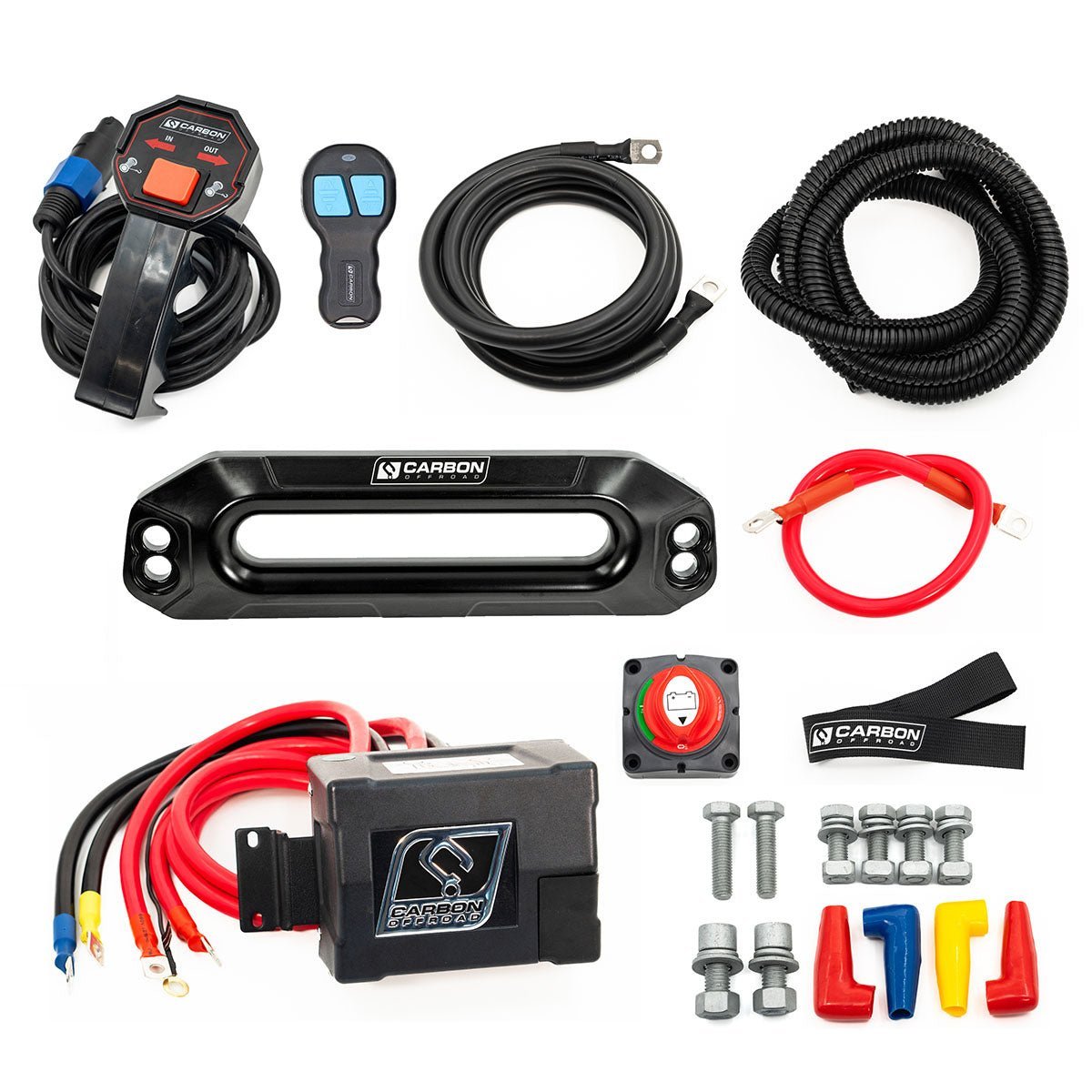 Carbon 12K V3X 12000lb winch with MegaPro hook, image 6