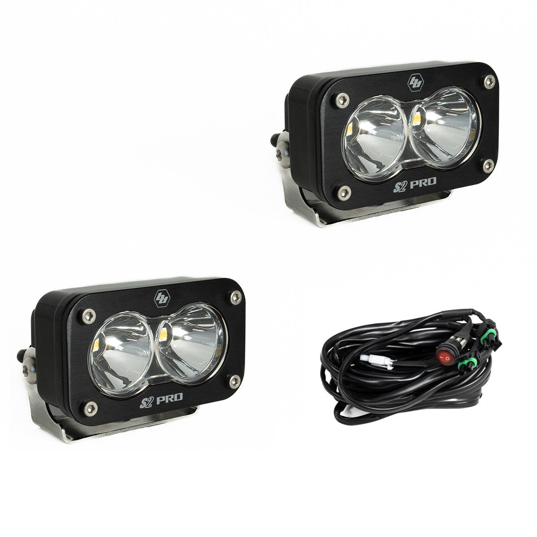 Baja Designs S2 Pro Black LED Auxiliary Light Pod Pair - Universal