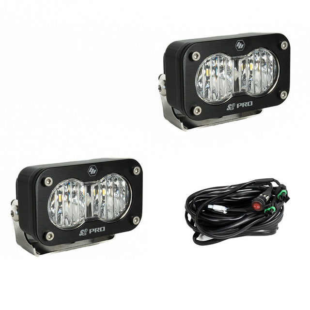 Baja Designs S2 Pro Black LED Auxiliary Light Pod Pair - Universal