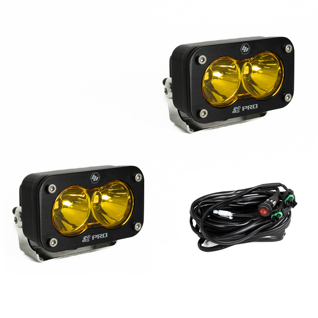 Baja Designs S2 Pro Black LED Auxiliary Light Pod Pair - Universal