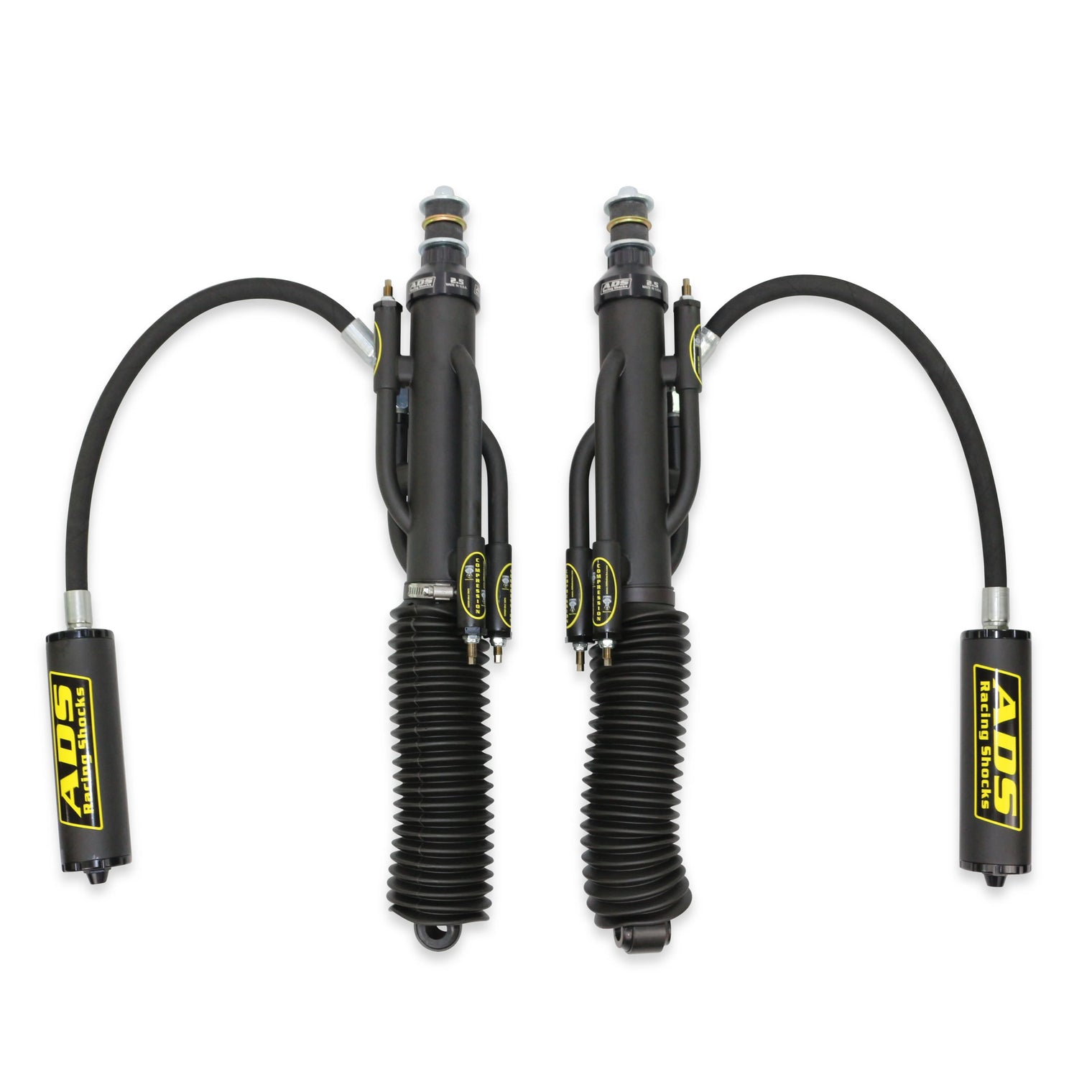 ADS DIRECT FIT 2.5" 3-TUBE BYPASS RESERVOIR RACE SHOCKS - BLACK - REAR - 2003-2023 Toyota 4Runner/FJ Cruiser