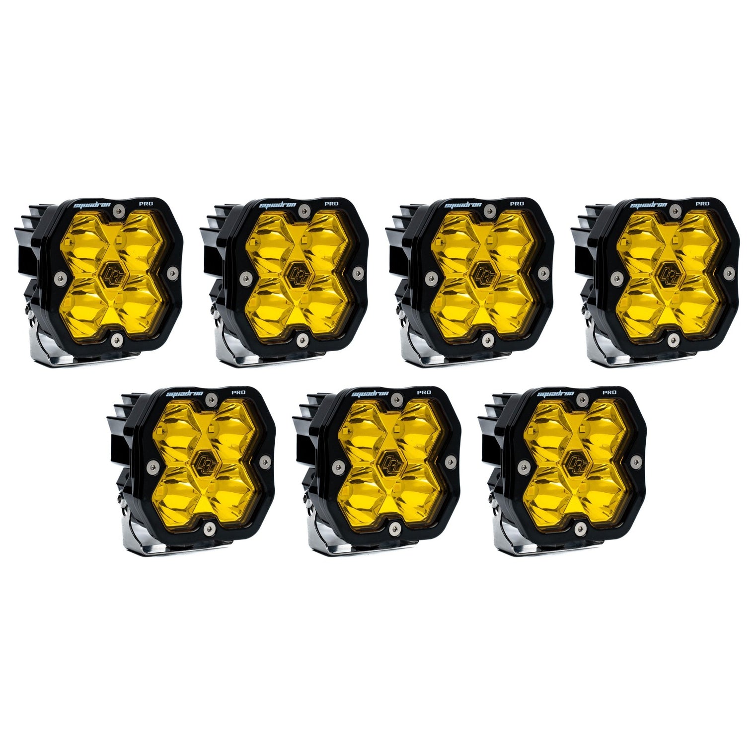 7 x Baja Designs Squadron 2.0 Pro Amber