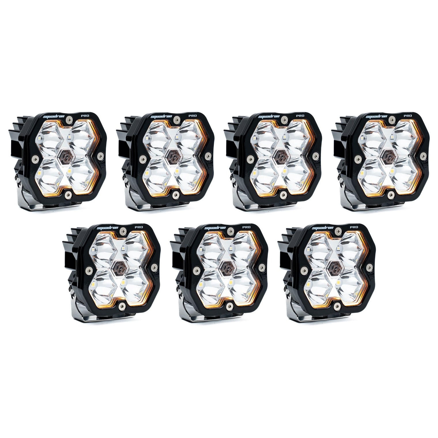 7 x Baja Designs Squadron 2.0 Pro Clear