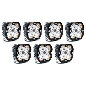 7 x Baja Designs Squadron 2.0 Sport Clear