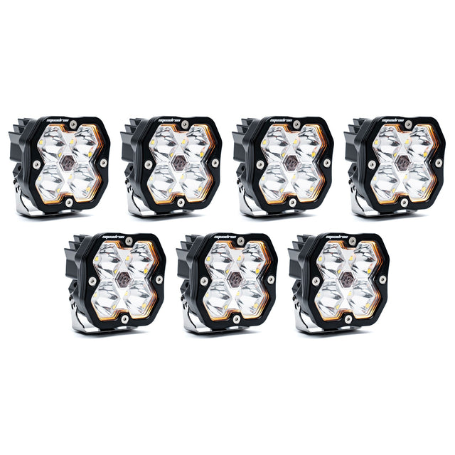 7 x Baja Designs Squadron 2.0 Sport Clear